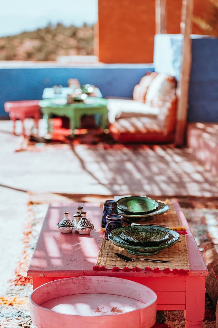 selective focus photography of traditional cups on coffee table